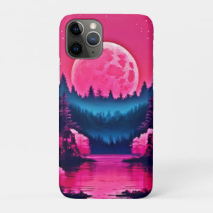 Neon Moonlit Fantasy Forest Lake Case-Mate iPhone Case