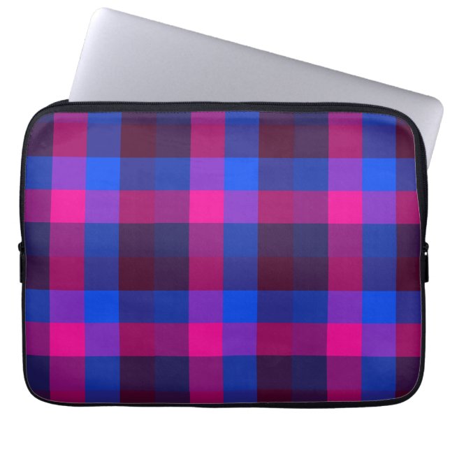 Neon mosaic fusion  laptop sleeve (Front)