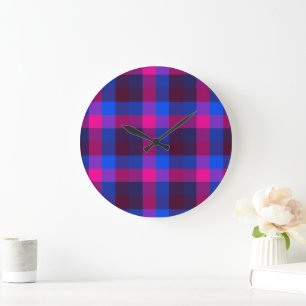 Neon mosaic fusion large clock