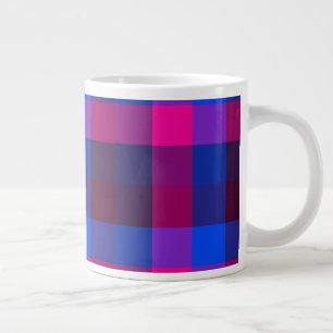 Neon mosaic fusion  large coffee mug