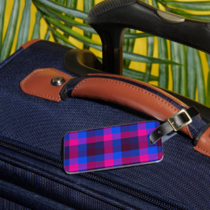 Neon mosaic fusion luggage tag