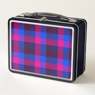 Neon mosaic fusion metal lunch box