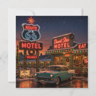 Neon Motel Route 66 Christmas Greetings