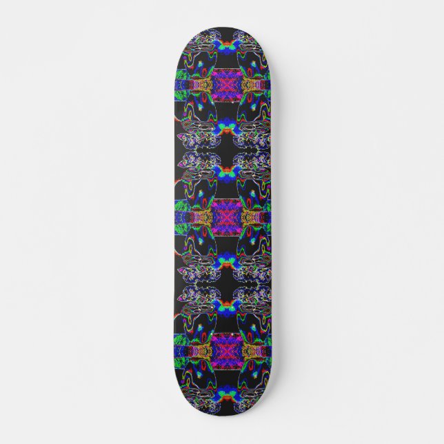 Neon moth skateboard (Front)