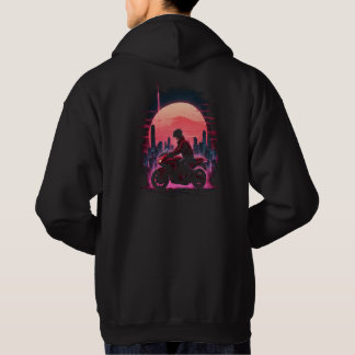 Neon Motor Biker Anime Lover Hoodie