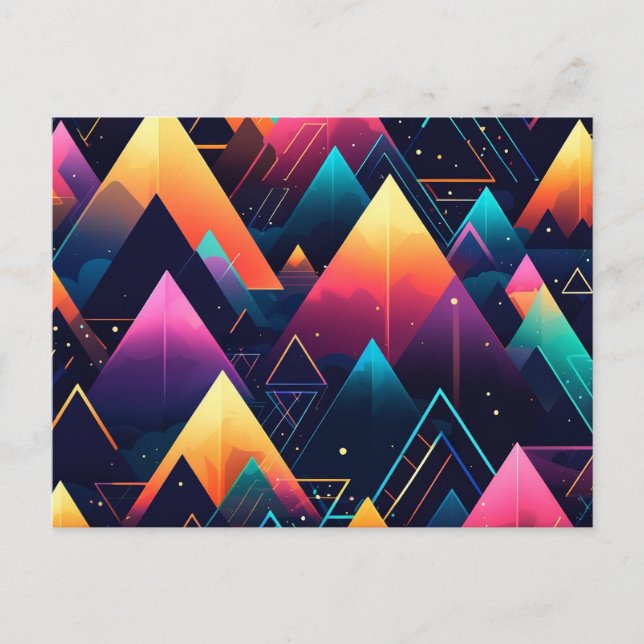 Neon Mountains Postcard (Front)