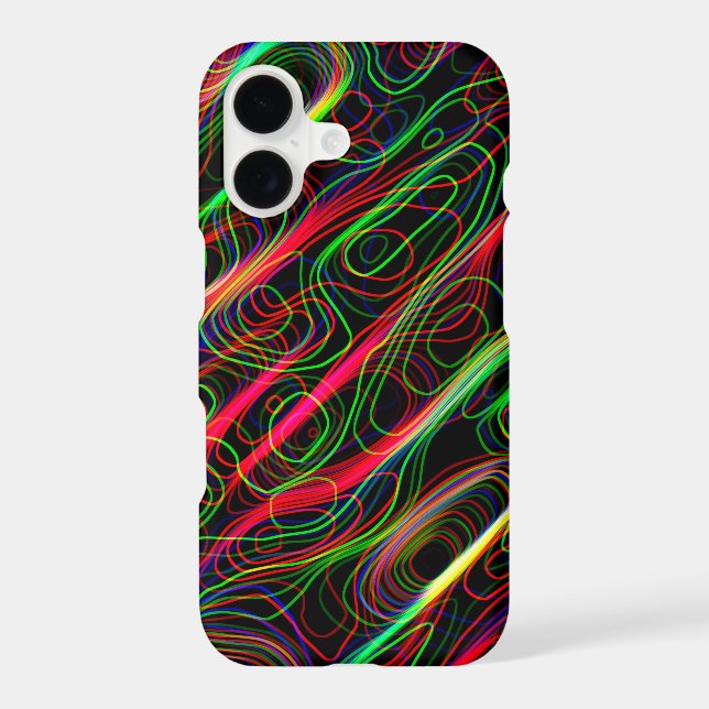 Neon Multicolored Curvy Line Pattern -COOL (Back)