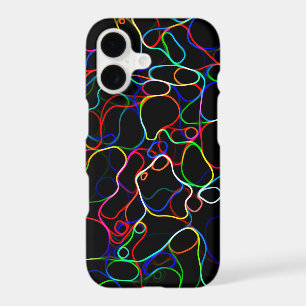 Neon Multicolored Curvy Line Pattern -COOL