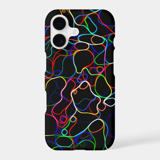 Neon Multicolored Curvy Line Pattern -COOL (Back)