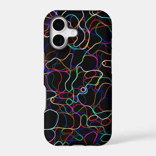 Neon Multicolored Curvy Line Pattern -COOL (Back)