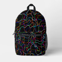 Neon Multicolored Curvy Line Pattern -COOL