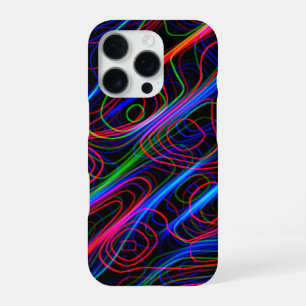 Neon Multicolored Curvy Lines -COOL iPhone 16 Pro Case
