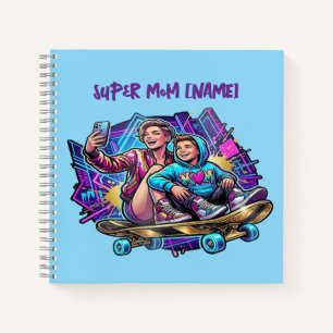  Neon Mum & Son Spiral Notebook