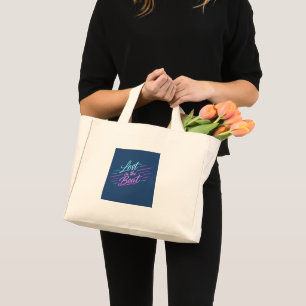 Neon Music Vibes Design Mini Tote Bag
