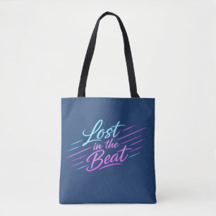 Neon Music Vibes Design Tote Bag