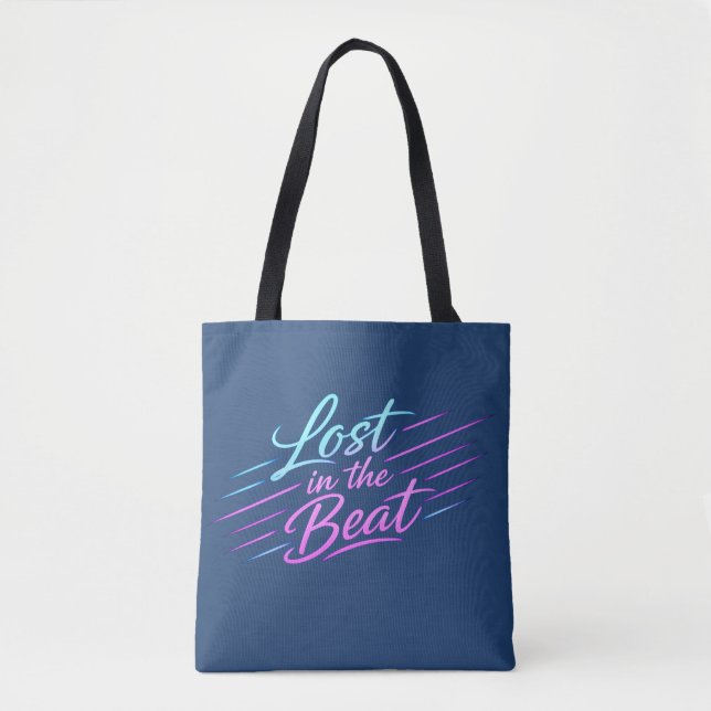 Neon Music Vibes Design Tote Bag (Front)