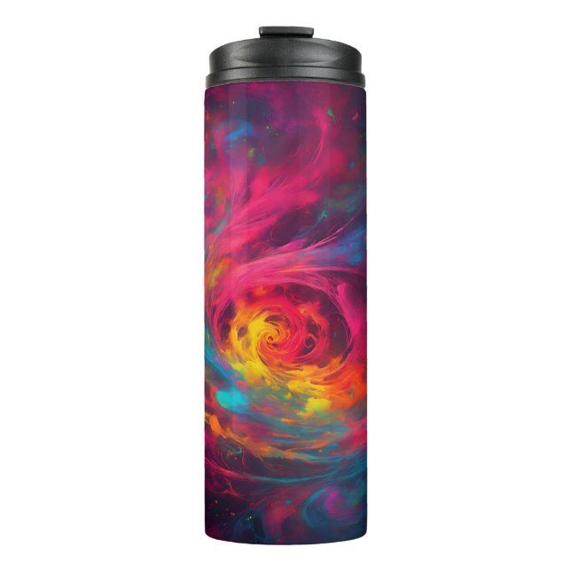 Neon Mystical Swirls Thermal Tumbler (Front)