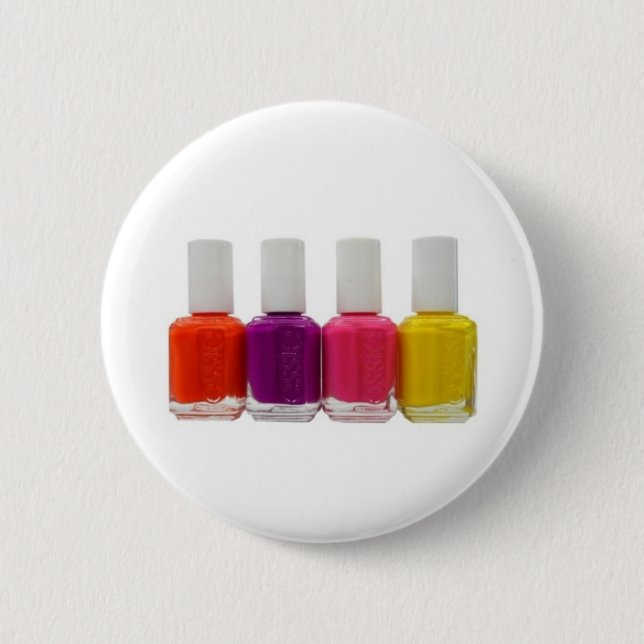Neon Nail Polish 6 Cm Round Badge (Front)