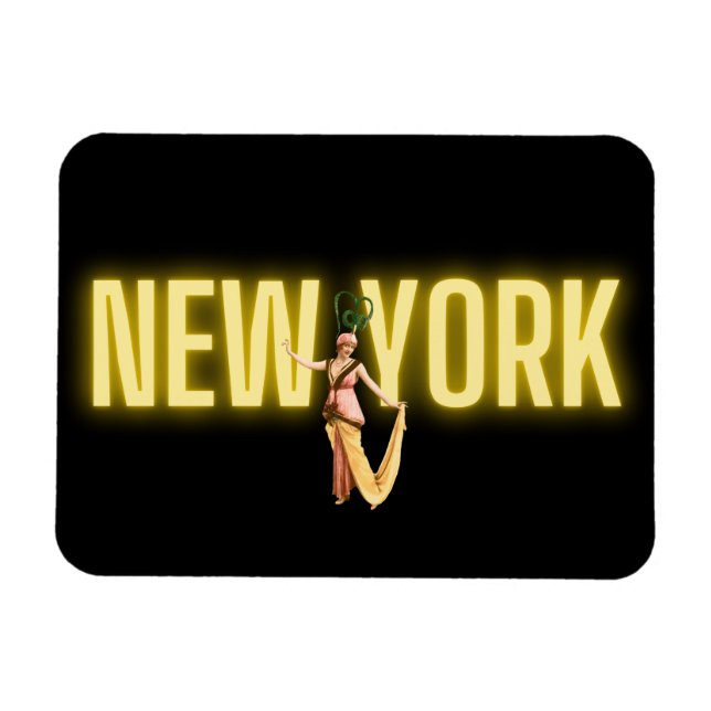 Neon New York & Vintage Beauties Magnet (Horizontal)