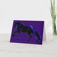 Neon Night Friesian Cards