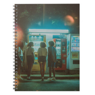 Neon Night Vending Friends Notebook