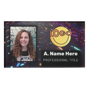 Neon Nightlife Club Rave Roller Rink VIP Event Name Tag