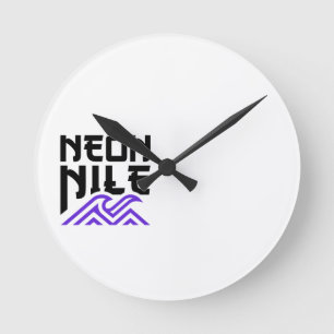 NEON NILE Wave Logo Wall Clock