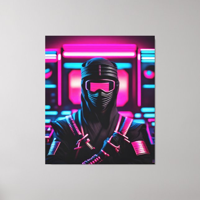 neon ninja canvas print (Front)