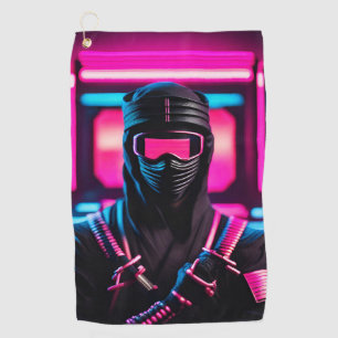 neon ninja golf towel