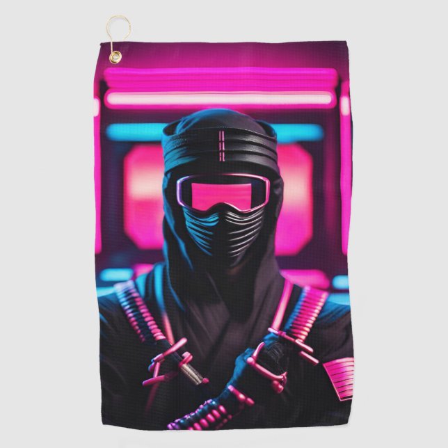 neon ninja golf towel (Front)