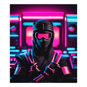neon ninja photo print