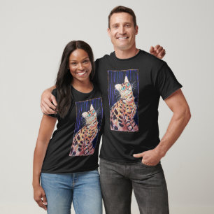 Neon Noir Bengal Cat T-Shirt