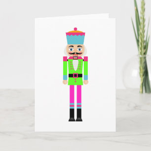 NEON NUTCRACKER CHRISTMAS GREETING CARD