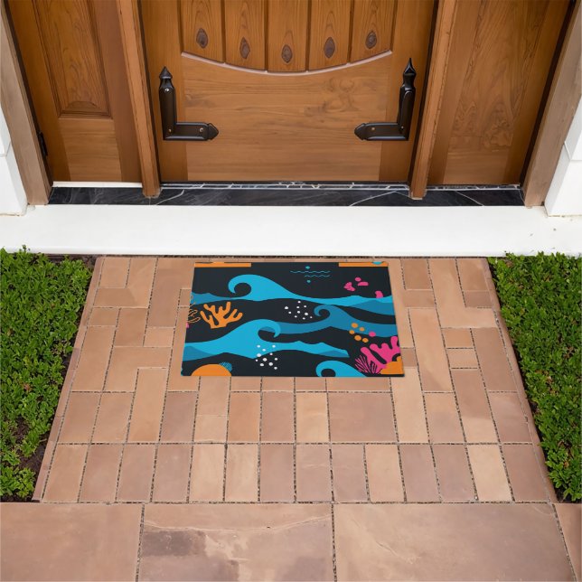Neon Ocean Abstract Doormat (Outdoor)