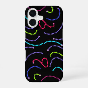 Neon Octagonal Bright Lights iPhone 16 Case