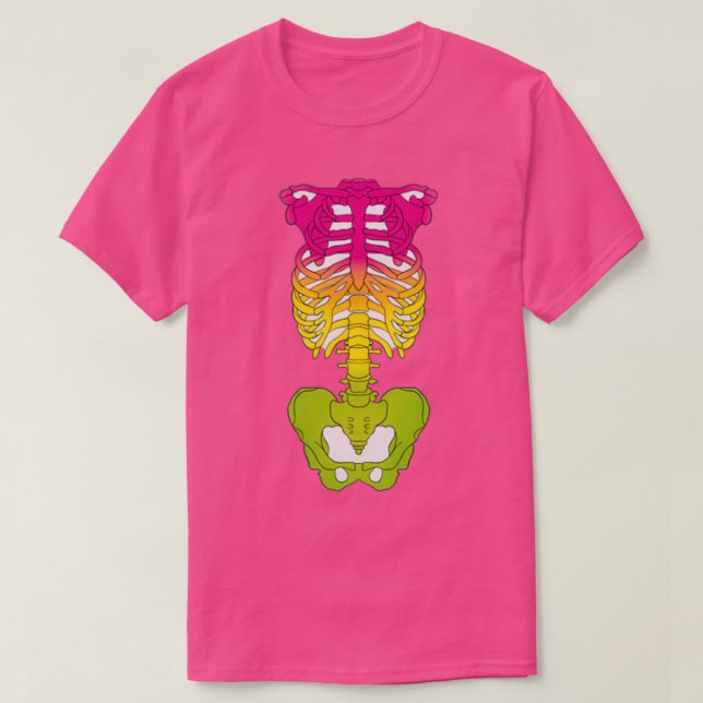 Neon ombr ribcage design T-Shirt (Design Front)