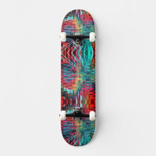 Neon Ombre Pattern Skateboard