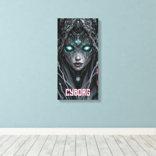 Neon Oracle Cyborg Canvas Print