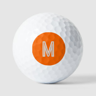neon orange - add monogram  golf balls