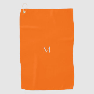neon orange - add monogram golf towel