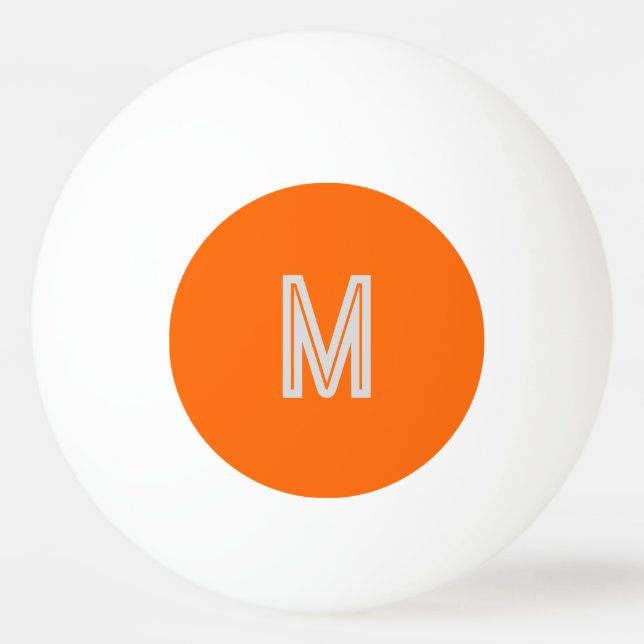 neon orange - add monogram   ping pong ball (Front)