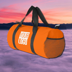 neon  orange - add your  logo  duffle bag