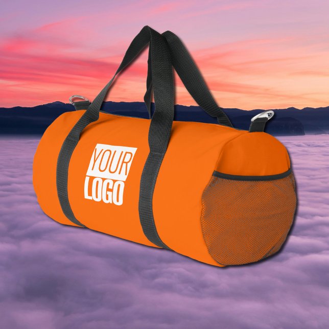 neon  orange - add your  logo  duffle bag (Creator Uploaded)
