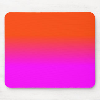 Neon Orange and Hot Pink Ombre Shade Colour Fade Mouse Pad