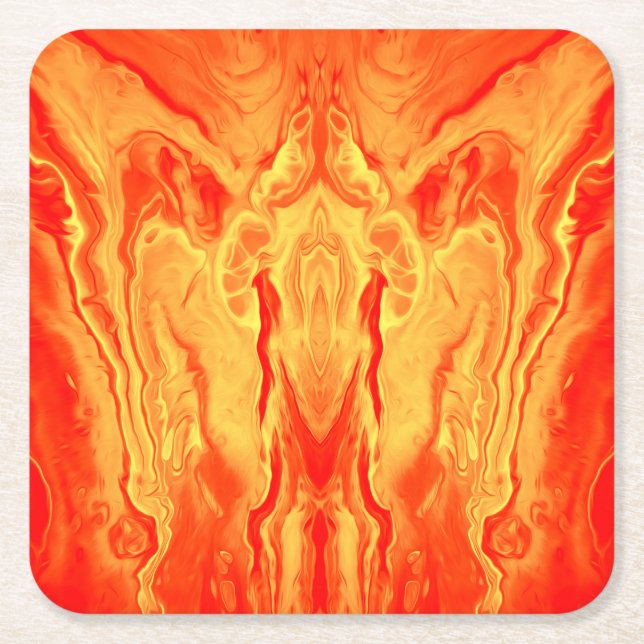Neon Orange Coasters  by bcolor (Front)