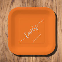 neon  orange elegant script