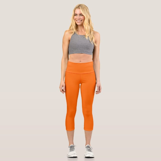 Neon Orange Funky Leggings (Front)