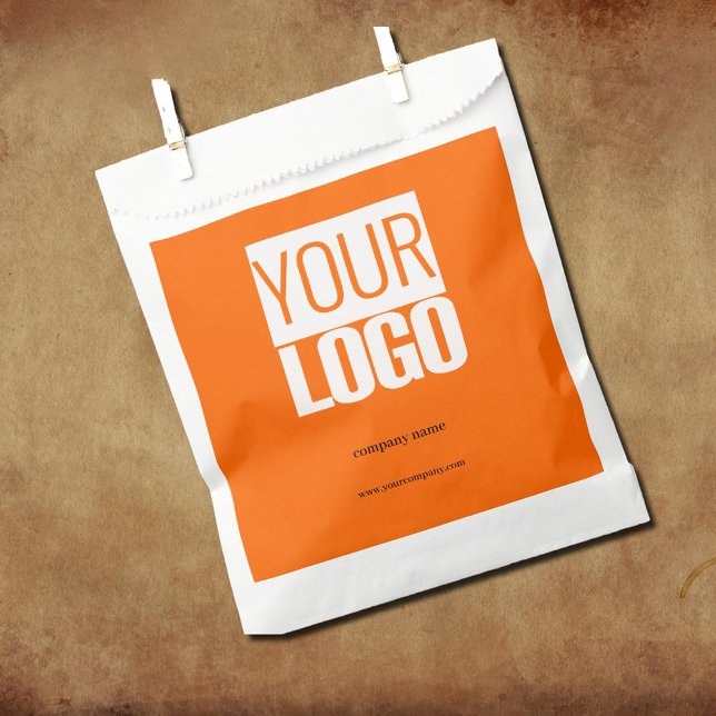 Neon  orange  - modern  logo favour bags (Creator Uploaded)