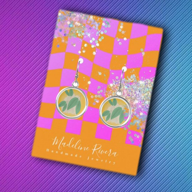 Neon Orange Pink Earring Display Card (Creator Uploaded)