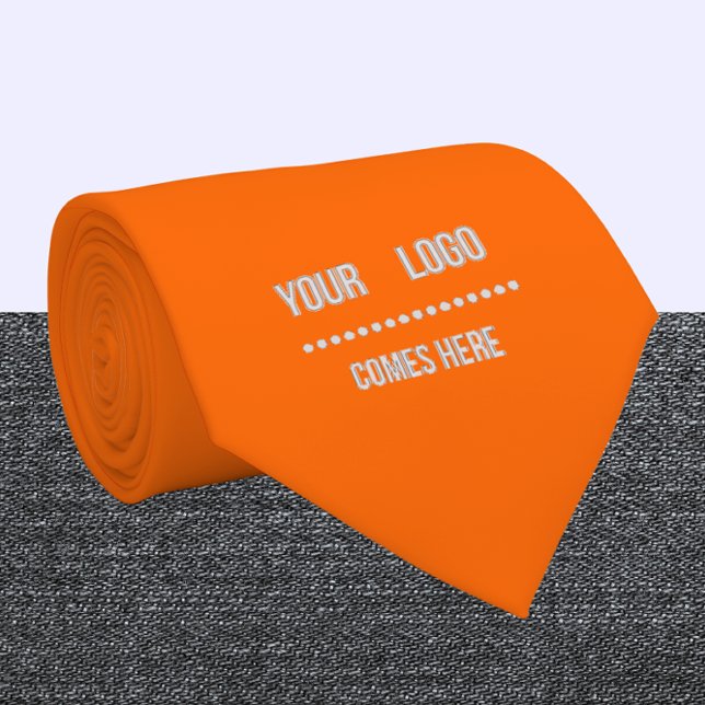neon orange solid colour - add logo tie (Creator Uploaded)